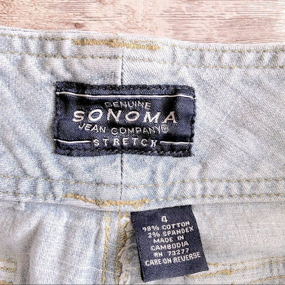 Sonoma Mom Jean High Rise Vintage Denim Shorts sz4 - Picture 3 of 4